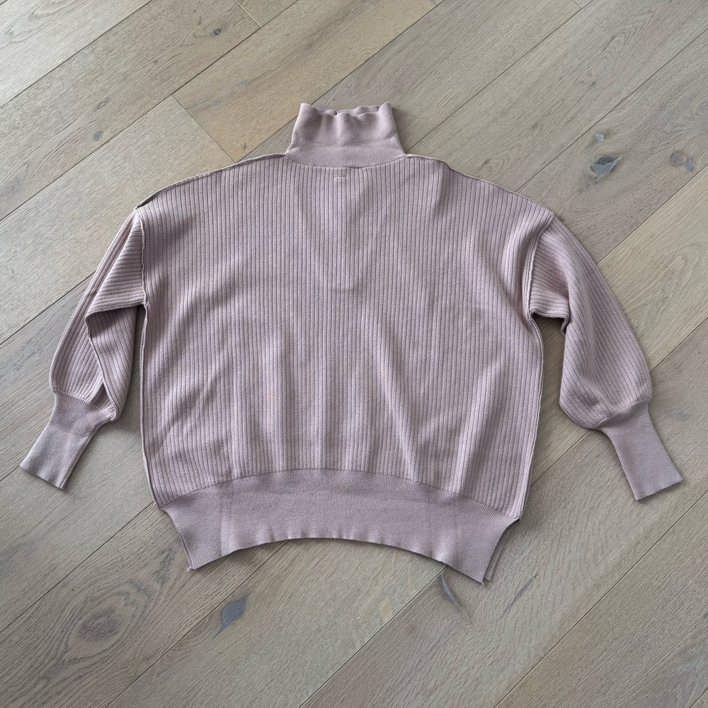 Women's Relaxed Long Sleeve Lapel Collar Sweater Small - Picture 9 of 10